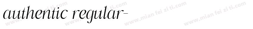 authentic regular字体转换